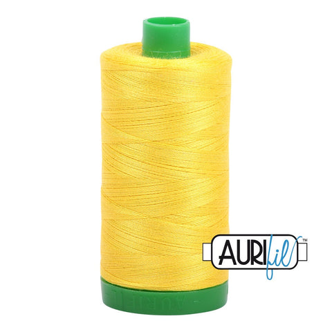 AURIFIL 2120 Canary MAKO 40 Weight Wt 1000m 1094y Spool Quilt Cotton Quilting Thread