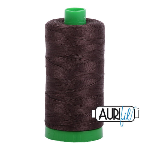 AURIFIL 1130 Very Dark Bark Brown MAKO 40 Weight Wt 1000m 1094y Spool Quilt Cotton Quilting Thread