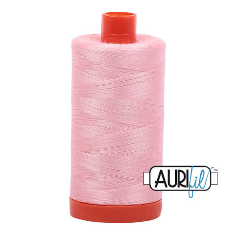 AURIFIL 2415 Blush Peony Baby Pink Rose MAKO 50 Weight Wt 1300m 1422y Spool Quilt Cotton Quilting Thread