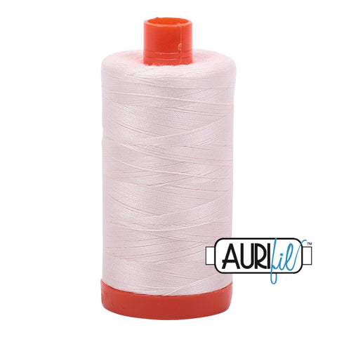 AURIFIL 2405 Oyster Pale Light Pink MAKO 50 Weight Wt 1300m 1422y Spool Quilt Cotton Quilting Thread