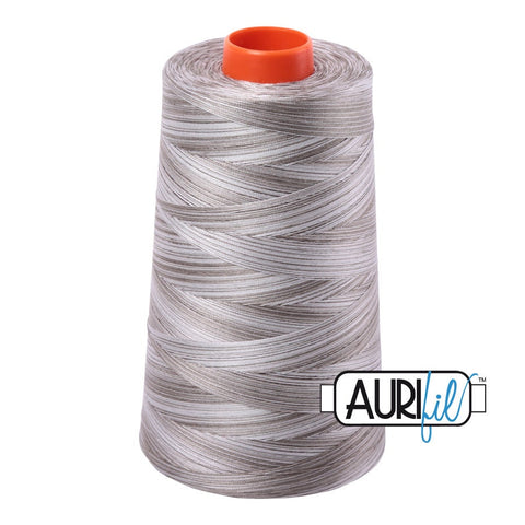 AURIFIL Variegated Cone 4670 Silver Fox Mako Cotton 50 Weight Wt 5900m 6452y Gray Grey White Quilt Cotton Quilting Thread