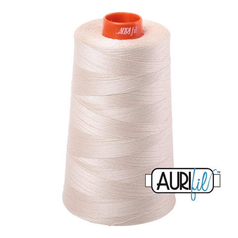 AURIFIL Cone 2310 Light Beige Cream Egyptian Mako Cotton 50 Weight Wt 5900 Meters 6452 Yards Quilt Cotton Quilting Thread