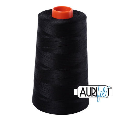 AURIFIL Cone 2692 Black Ink Egyptian Mako Cotton 50 Weight Wt 5900 Meters 6452 Yards Quilt Cotton Quilting Thread