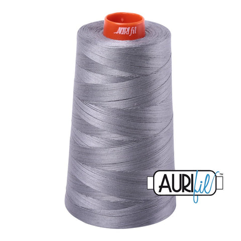 AURIFIL Cone 2605 Gray Grey Steel Egyptian Mako Cotton 50 Weight Wt 5900 Meters 6452 Yards Quilt Cotton Quilting Thread