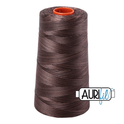 AURIFIL Variegated Cone 4671 Mocha Mousse Brown Black Egyptian Mako Cotton 50 Weight Wt 5900 Meters 6452 Yards Quilt Cotton Quilting Thread