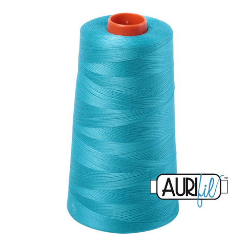 AURIFIL Cone 2810 Turquoise Teal Aqua Egyptian Mako Cotton 50 Weight Wt 5900 Meters 6452 Yards Quilt Cotton Quilting Thread