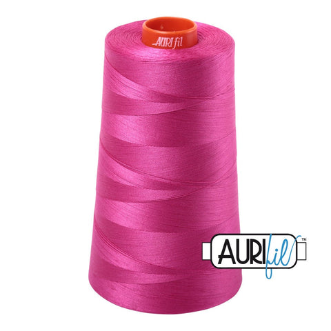 AURIFIL Cone 4020 Fuchsia Magenta Hot Pink Egyptian Mako Cotton 50 Weight Wt 5900 Meters 6452 Yards Quilt Cotton Quilting Thread