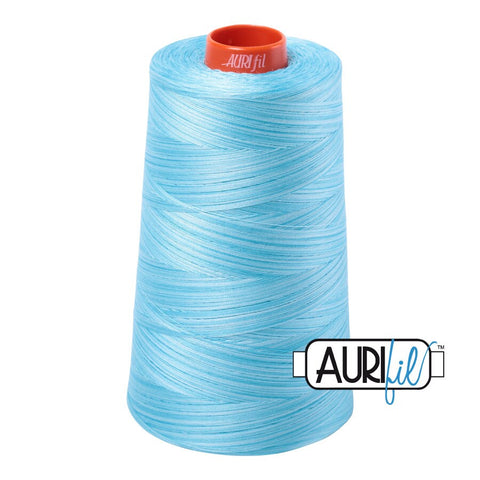 AURIFIL Variegated Cone 4663 Baby Blue Eyes Mako Cotton 50 Weight Wt 5900m 6452y Blue White Quilt Cotton Quilting Thread