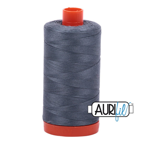 AURIFIL 1246 Dark Grey Gray Charcoal Graphite MAKO 50 Weight Wt 1300m 1422y Spool Quilt Cotton Quilting Thread