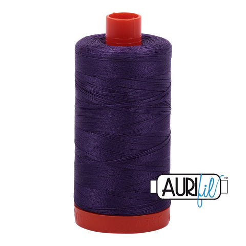 AURIFIL 2582 Dark Violet Purple MAKO 50 Weight Wt 1300m 1422y Spool Quilt Cotton Quilting Thread