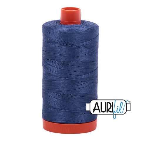 AURIFIL 2775 Steel Blue MAKO 50 Weight Wt 1300m 1422y Spool Indigo Navy Blue Quilt Cotton Quilting Thread