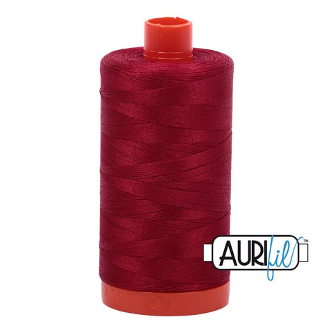 AURIFIL 2260 Red Wine Cabernet Pinot Burgundy MAKO 50 Weight Wt 1300m 1422y Spool Quilt Cotton Quilting Thread