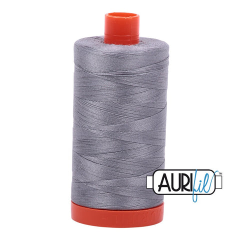AURIFIL 2605 Grey MAKO 50 Weight Wt 1300m 1422y Spool Medium Gray Graphite Quilt Cotton Quilting Thread