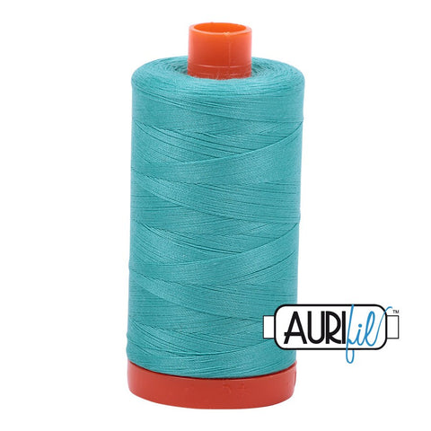 AURIFIL 1148 Light Jade Teal Blue MAKO 50 Weight Wt 1300m 1422y Spool Quilt Cotton Quilting Thread