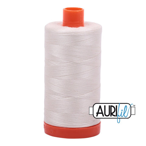 AURIFIL 2311 Muslin Beige Off White Neutral MAKO 50 Weight Wt 1300m 1422y Spool Quilt Cotton Quilting Thread