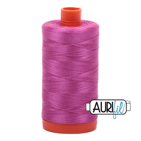 AURIFIL 2588 Light Magenta Berry Pink MAKO 50 Weight Wt 1300m 1422y Spool Quilt Cotton Quilting Thread