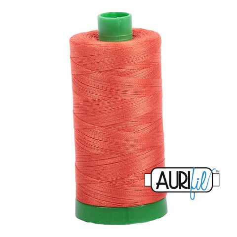 AURIFIL 1154 Dusty Orange MAKO 40 Weight Wt 1000m 1094y Spool Quilt Cotton Quilting Thread