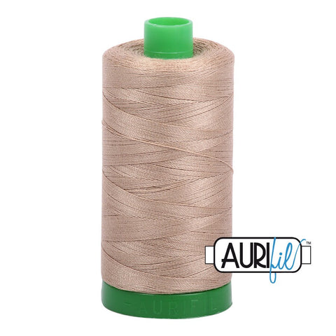 AURIFIL 2325 Linen Tan Beige MAKO 40 Weight Wt 1000m 1094y Quilt Cotton Quilting Thread