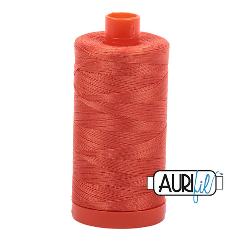 AURIFIL 1154 Dusty Orange Pumpkin MAKO 50 Weight Wt 1300m 1422y Spool Quilt Cotton Quilting Thread