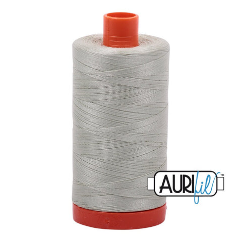 AURIFIL 2843 Light Grey Green MAKO 50 Weight Wt 1300m 1422y Spool Greenish Gray Grey Quilt Cotton Quilting Thread