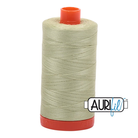 AURIFIL 2886 Avocado MAKO 50 Weight Wt 1300m 1422y Spool Light Pale Yellow Green Quilt Cotton Quilting Thread