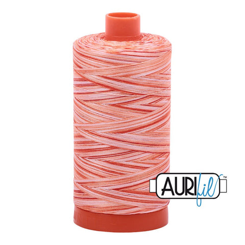 AURIFIL Variegated 4659 Mango Mist MAKO 50 Weight Wt 1300m 1422y Red Pink Spool Quilt Cotton Quilting Thread