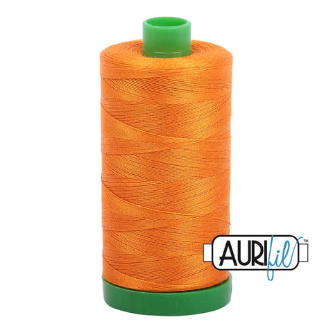 AURIFIL 1133 Bright Orange MAKO 40 Weight Wt 1000m 1094y Spool Quilt Cotton Quilting Thread