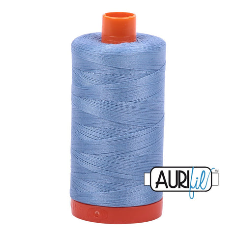 AURIFIL 2720 Light Delft Blue MAKO 50 Weight Wt 1300m 1422y Spool Pale Blue Quilt Cotton Quilting Thread