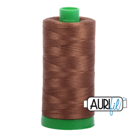 AURIFIL 2372 Dark Antique Gold MAKO 40 Weight Wt 1000m 1094y Spool Quilt Cotton Quilting Thread