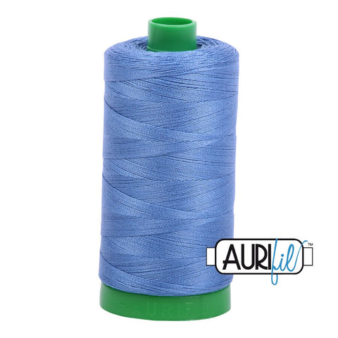 AURIFIL 1128 Light Blue Violet Periwinkle MAKO 40 Weight Wt 1000m 1094y Spool Quilt Cotton Quilting Thread