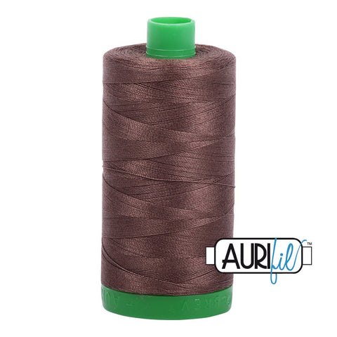 AURIFIL 1140 Bark Chocolate Brown MAKO 40 Weight Wt 1000m 1094y Spool Quilt Cotton Quilting Thread