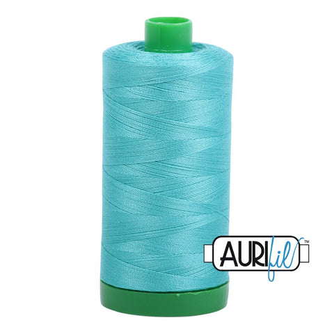 AURIFIL 1148 Light Jade Teal Blue MAKO 40 Weight Wt 1000m 1094y Spool Quilt Cotton Quilting Thread