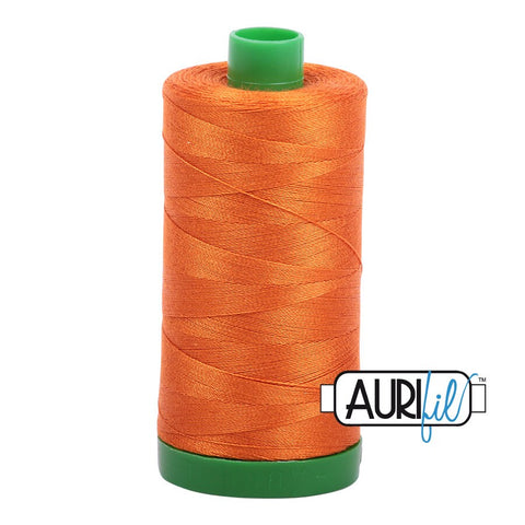 AURIFIL 2150 Pumpkin Orange MAKO 40 Weight Wt 1000m 1094y Spool Quilt Cotton Quilting Thread