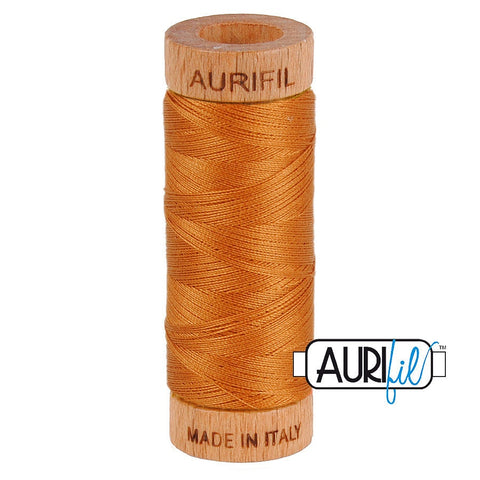 AURIFIL 2155 Cinnamon Rust Orange MAKO 80 Weight Wt 274 meters 300 yards Spool Quilt Hand Applique Cotton Quilting Thread