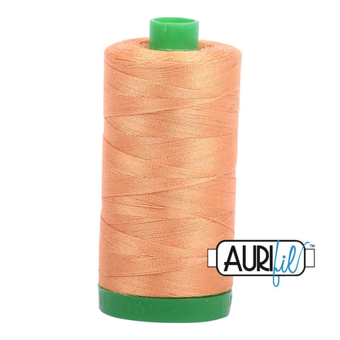 AURIFIL 2210 Caramel Brown Tan Copper Rust MAKO 40 Weight Wt 1000m 1094y Spool Quilt Cotton Quilting Thread