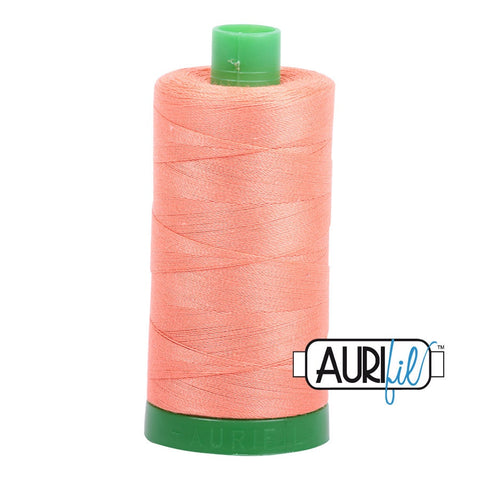 AURIFIL 2220 Light Salmon Orange MAKO 40 Weight Wt 1000m 1094y Spool Quilt Cotton Quilting Thread