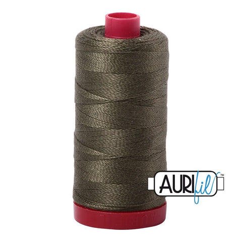 AURIFIL 2905 Army Green MAKO 12 Weight Wt 350M 356Yd Spool Quilt Cotton Quilting Thread