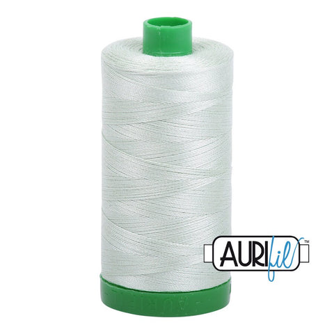 AURIFIL 2912 Platinum Light Green MAKO 40 Weight Wt 1000m 1094y Spool Quilt Cotton Quilting Thread