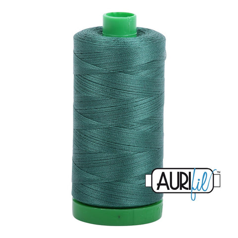 AURIFIL 4129 Turf Green MAKO 40 Weight Wt 1000m 1094y Spool Quilt Cotton Quilting Thread