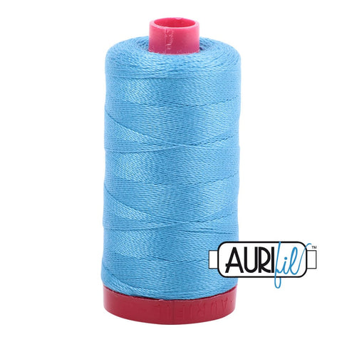 AURIFIL 1320 Bright Teal Blue MAKO 12 Weight Wt 350M 356Yd Spool Quilt Cotton Quilting Thread