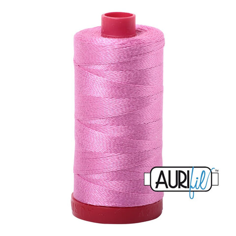 AURIFIL 2479 Medium Orchid Pink MAKO 12 Weight Wt 350 Meters 356 Yards Spool Quilt Cotton Quilting Thread