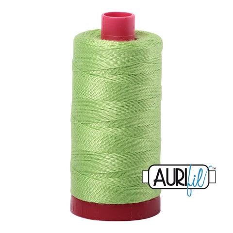 AURIFIL 5017 Shining Green MAKO 12 Weight Wt 350M 356Yd Spool Quilt Cotton Quilting Thread