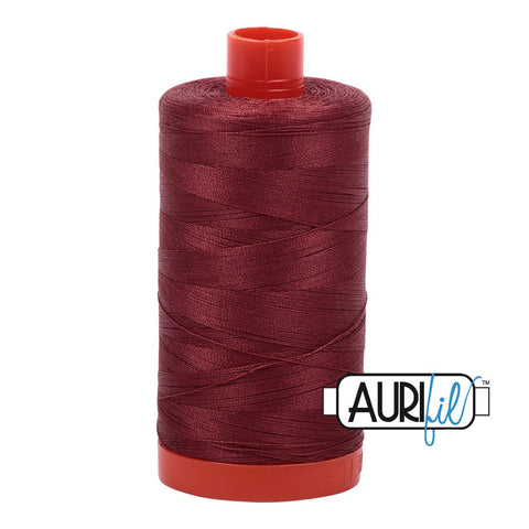 AURIFIL 2345 Raisin Brown MAKO 50 Weight Wt 1300m 1422y Spool Quilt Cotton Quilting Thread