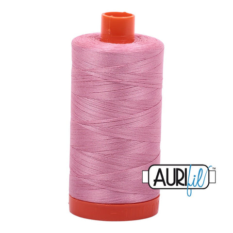 AURIFIL 2430 Antique Rose Pink MAKO 50 Weight Wt 1300m 1422y Spool Quilt Cotton Quilting Thread