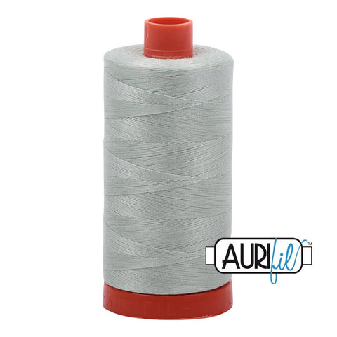 AURIFIL 2912 Platinum MAKO 50 Weight Wt 1300m 1422y Spool Light Grey Gray Green Quilt Cotton Quilting Thread