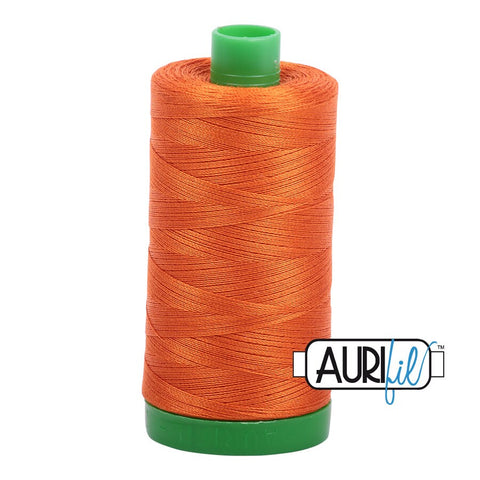 AURIFIL 2235 Orange Red Rust Pumpkin MAKO 40 Weight Wt 1000m 1094y Spool Quilt Cotton Quilting Thread