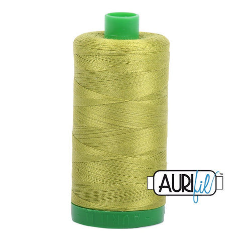 AURIFIL 1147 Light Leaf Green MAKO 40 Weight Wt 1000m 1094y Spool Quilt Cotton Quilting Thread