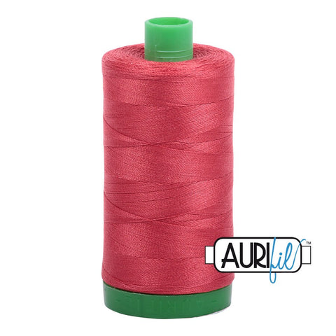 AURIFIL 2230 Red Peony MAKO 40 Weight Wt 1000m 1094y Spool Quilt Cotton Quilting Thread