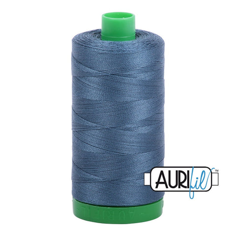 AURIFIL 1310 Medium Blue Grey MAKO 40 Weight Wt 1000m 1094y Spool Quilt Cotton Quilting Thread