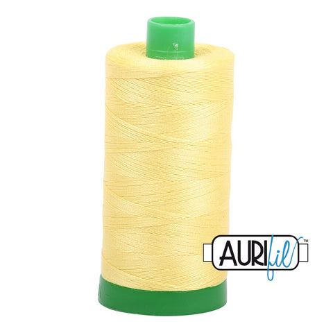 AURIFIL 2115 Lemon Yellow MAKO 40 Weight Wt 1000m 1094y Spool Quilt Cotton Quilting Thread